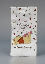 NEW Disney Winnie Piglet Autumn Leaves 2pc Kitchen Dish Towel Set 16in x 26in