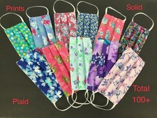 Face Mask Triple Layer With Filter Pocket And Nose Wire Reusable Handmade USA