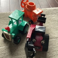 3 x Bob The Builder Vehicle bundle, Travis The Tractor, digger, dizzy