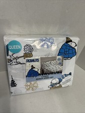 Brand New Peanuts Snoopy Winter Queen Sheet Set 4 Piece Snoopy Woodstock