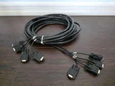 4-Port - 30ft Cable Male M/M Serial RS232 COM Ports DB9 DB 9 9-Pin - Molded 30'