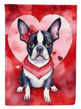 Caroline's Treasures Boston Terrier My Valentine Garden Flag DAC5296GF