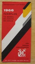 BREMEN, EUROPA, BERLIN (North German Lloyd) 1966 German Language Brochure
