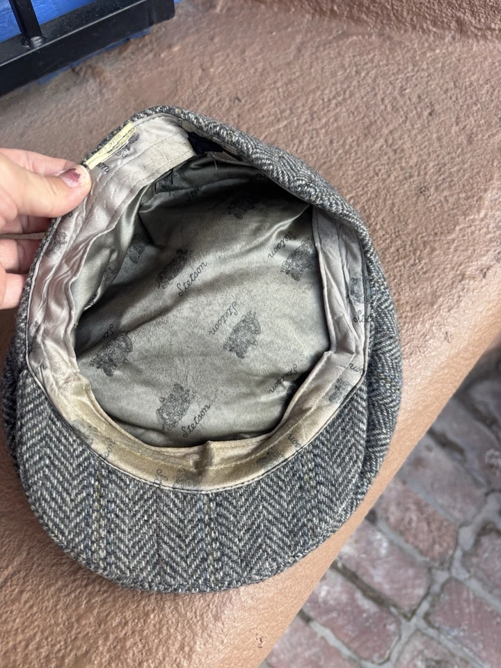 Stetson Men’s Beret Hat Grey Wool Vintage  - Imagem 4 de 4