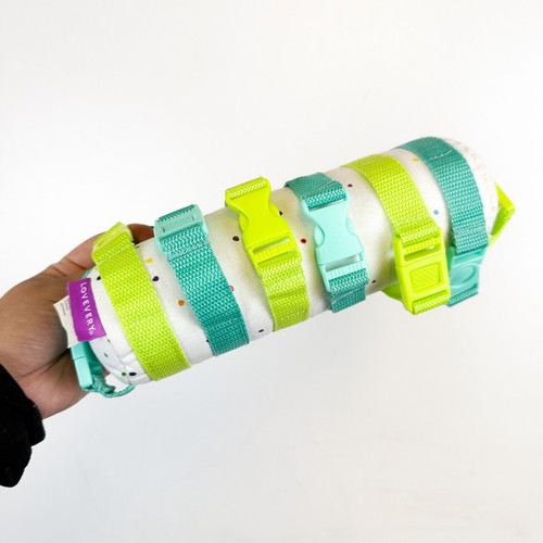 Lovevery The Buckle Barrel Companion Play Kit Blue Green Toddler Toy