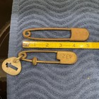 1 vintage national key tag holder number 432 & 1 giant safety pin Weird Rare Odd — photo 3
