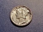 Gem BU 1943-D Mercury Dime (original toning)