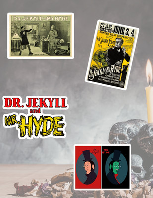 Dr Jekyll And Mr Hyde Vintage Horror 4pc Sticker Pack