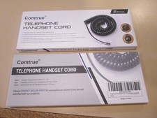 Lot of 2 Comtrue Telephone Handset Cord, Universally Compatible 2 Pack New
