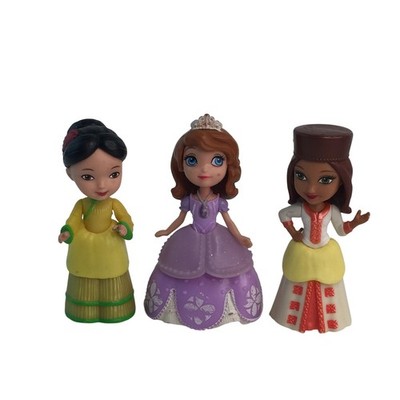 Disney Jr Sofia the First Mini Figures 3in Princess Jun & Maya Lot