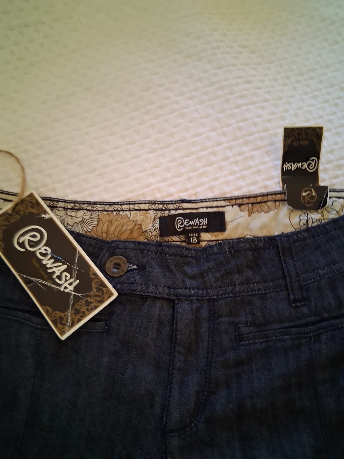 Rewash Lightweight Denim Jeans NWT Sz. 13  Dark Denim