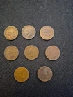 8 Vintage 1882 Indian Head Penny Coin Collection
