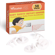 38 Pack Outlet Covers Childproof Plug Protector - Baby Proofing Electrical Safet
