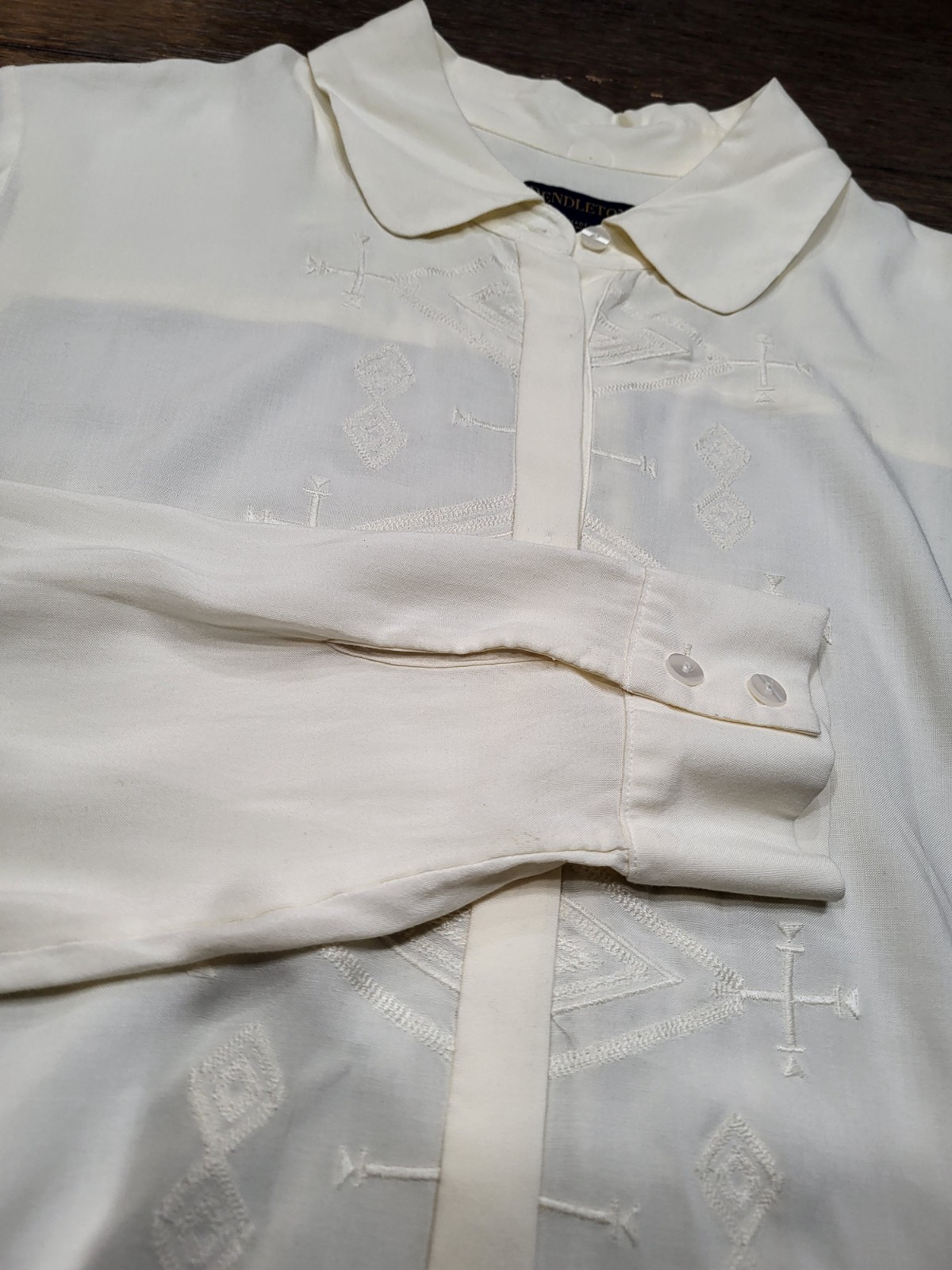 Pendleton Blouse Women’s Rayon Large Button Down … - image 11