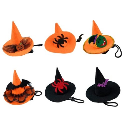 Cute Witch Hat Shape Dogs Cat Hat Halloween Party Performances Taking Photo Prop