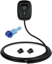 12V-220V/10A SPST Paste Type Button Switch with 1M Wire,Water Drop Shape Off/On