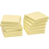 12 BlöCke Info Haftnotizen Gelb 12X 100 Blatt 7,5 X 7,5 Cm