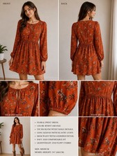 True Craft Printed Babydoll Dress Size M NWT