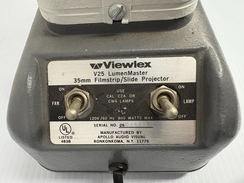 Vintage Apollo Lumenmaster V-25 35mm Filmstrip Slide Projector Tested Works - Image 3 of 3
