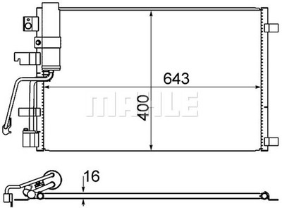 MAHLE AC 607 001S Kondensator, Klimaanlage für NISSAN QASHQAI / QASHQAI +2 I (J1