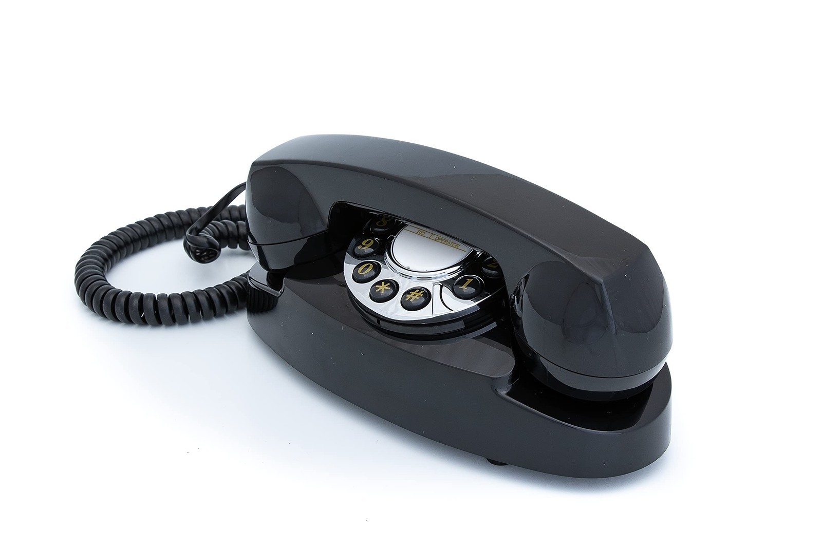 GPO AUDREY RETRO PETITE BEDROOM TELEPHONE PB BLACK ACC NUOVO
