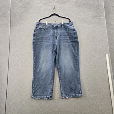 Judy Blue Women Jeans 20W Denim JB88592 Cropped Wide-Leg 24" Inseam