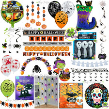 HALLOWEEN DECORATIONS??Balloons Banner Garland Bunting Pumpkin Party Witch ??