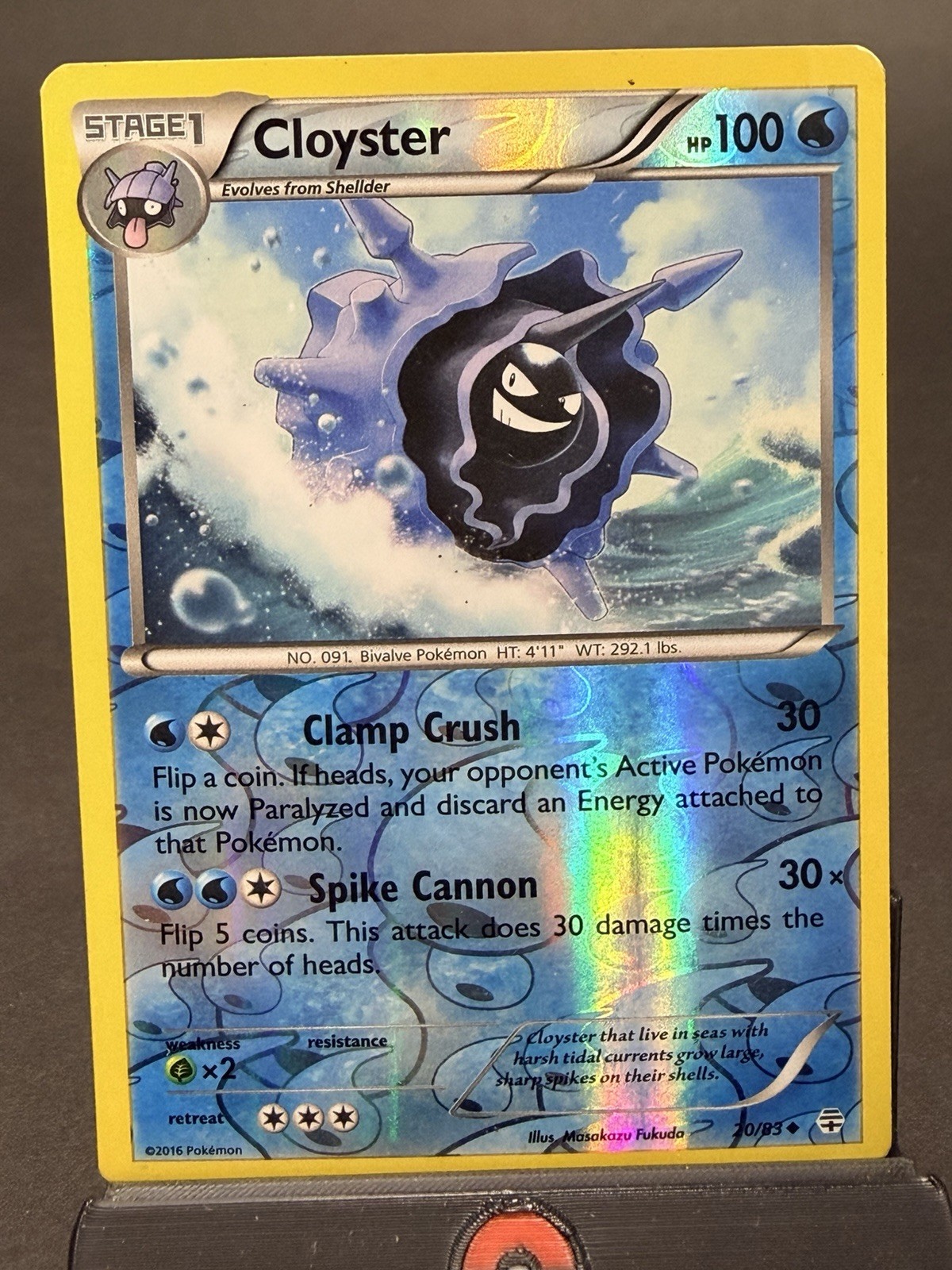 Pokemon Card Cloyster Generations Reverse Holo 20/83 Near Mint