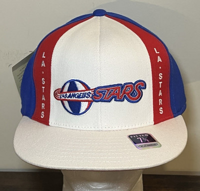 Reebok Hardwood Classics ABA Los Angeles Stars Tricolor Vintage 7 3/8 Fitted Hat