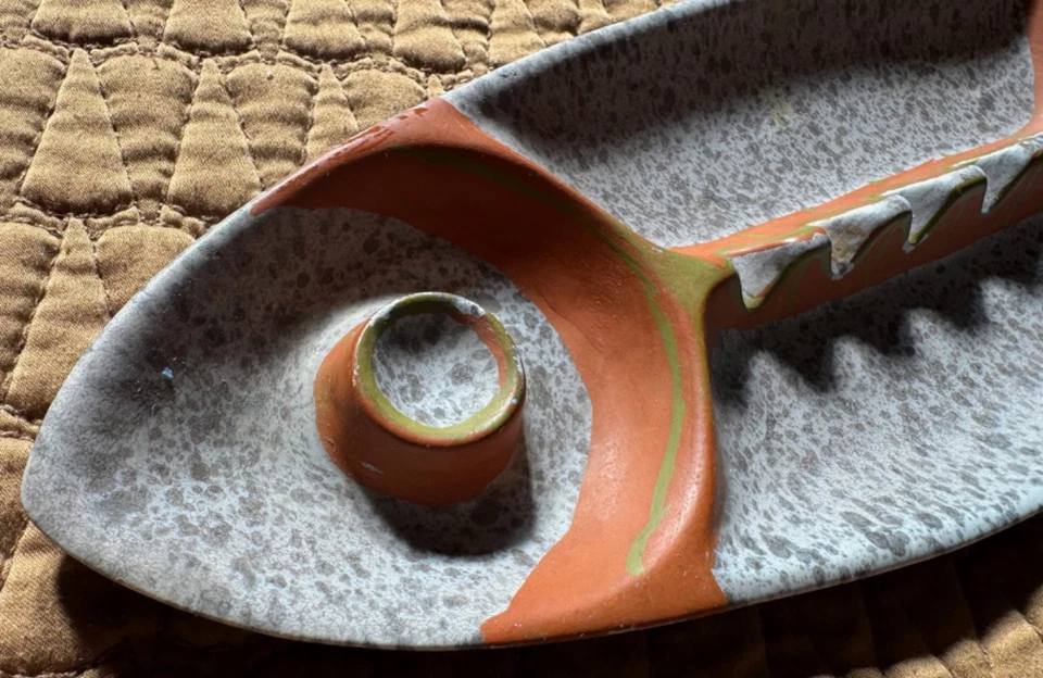 Vintage MCM Hedi Schoop Lou Hoenig Ceramic Fish Ashtray Mid Century Modern 50s - Image 2 of 4