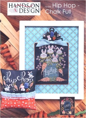 Hands On Design HIP HOP - CHALK FULL 2 Cross Stitch Charts Only spring bunnies
