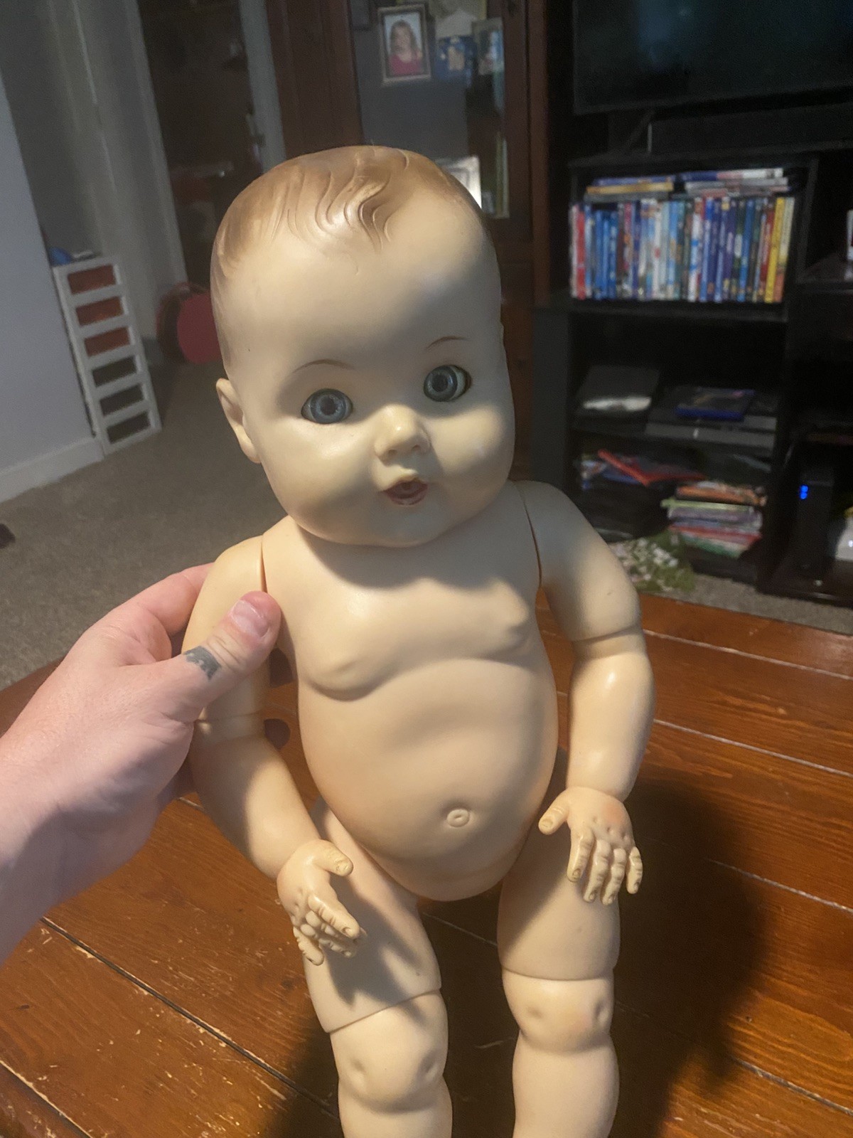 Vintage Amer Char Jointed 20” Doll With Sleepy Eyes