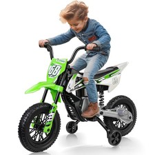 Electric Dirt Bike with 2 Training Wheels, Ride on Motorcycle Holiday Kids Gift