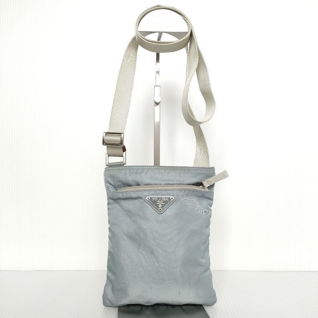 PRADA Blue Nylon Shoulder Sacoche Crossbody Bag Japan Import