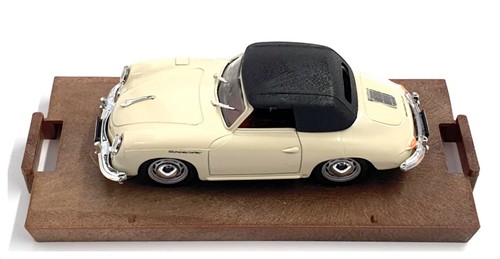 Brumm Scala 1/43 Diecast R118 - 1950 Porsche 356 Cabriolet - Avorio/Nero - Foto 4 di 5