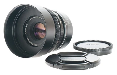 Objectif Minolta MD Rokkor 45 mm F2 Cine Mod avec bokeh anamorphique pour... - Photo 1/4