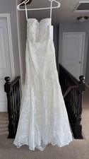 Strapless Ivory Lace Wedding Gown