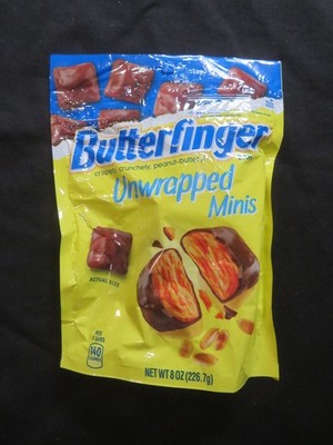 Butterfinger Unwrapped Minis Candy Bars 8 Oz Resealable