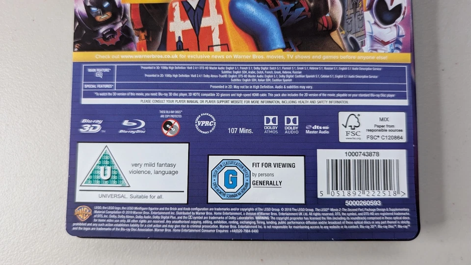 The Lego Movie 2 - The Second Part - Blu-Ray 3D Limited Edition Steelbook - Image 4 of 4