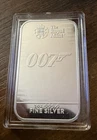 1oz Fine Silver James Bond 007 No Time To Die Royal Mint Silver Bar In Cap