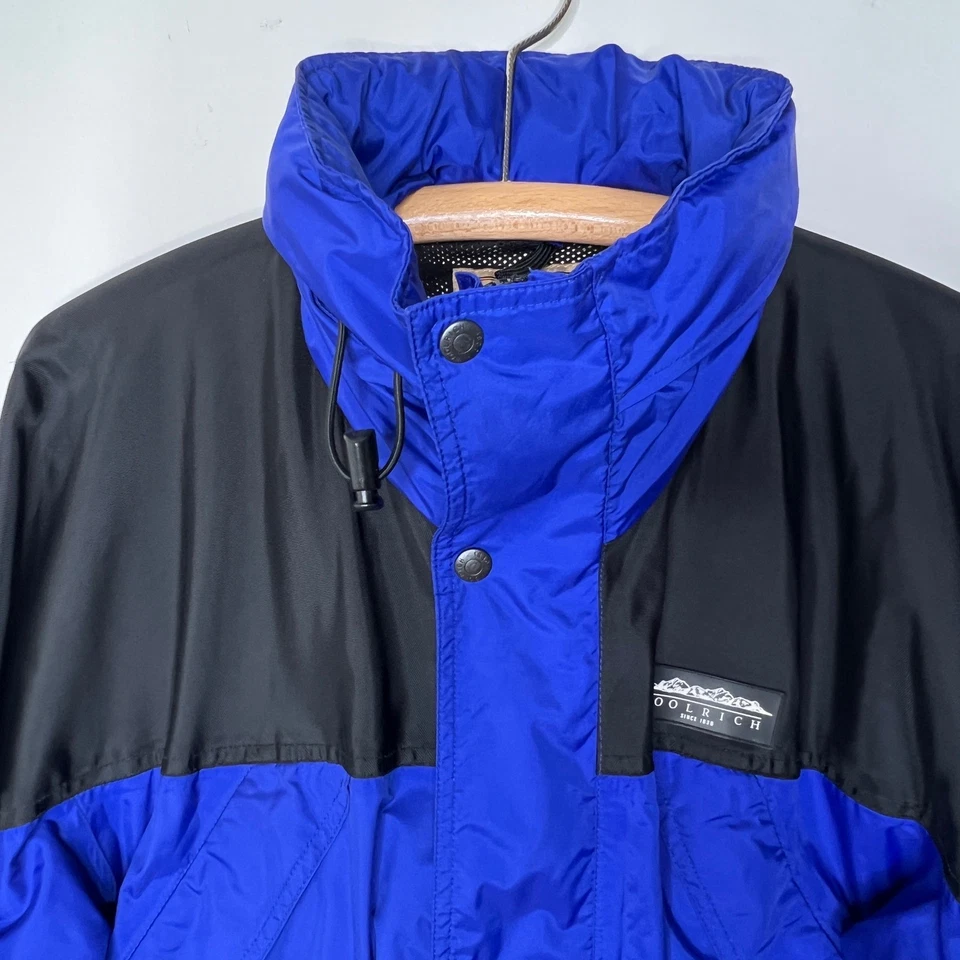 Vintage Woolrich Men's Blue Waterproof Hooded Windbreaker Jacket Size Medium - Image 3 of 4