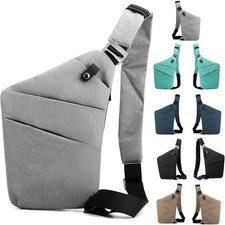 Anti Theft Wander Bag -Anti Travel for Women Men Slim Grey Right