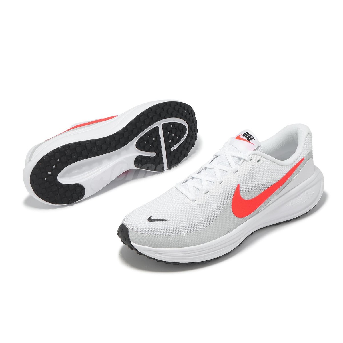 Nike Revolution 8 White Bright Crimson Men Road Running 