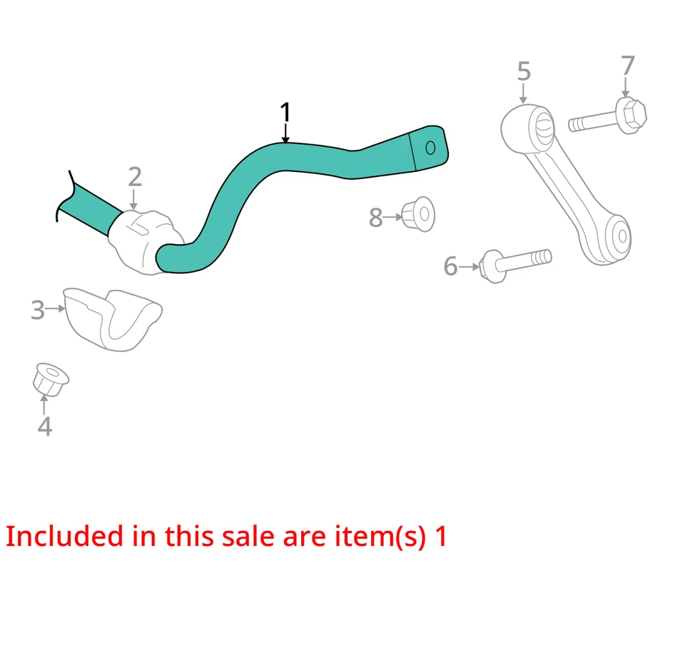 Передняя подвеска Audi RS5 стабилизатор поперечной устойчивости в сборе 8K0411309N 2013 - 2015 от оригинального производителя - Изображение 3 из 4