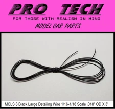 1:16-1:18 Scale MCLS 3 BLK LRG Detailing Wire 3’ Serch LBR Model Parts PRO TECH