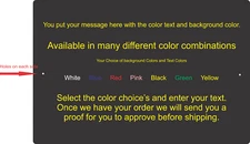 Personalized Aluminum 2 Color Metal Sign Customized W/Custom Text in Many Sizes