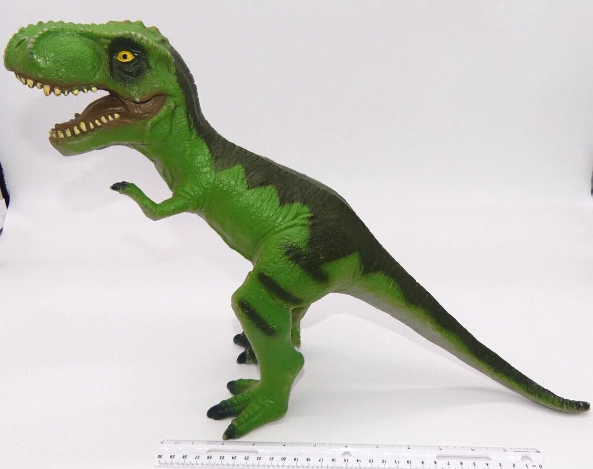 Big Green Tyrannosaurus Dinosaur Figure Soft Plastic T Rex Toys R US Large Toy