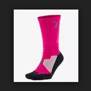 breast cancer basketball socks