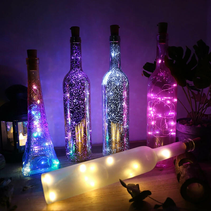 1-10X 20LED Fairy Light Wine Bottle String Lights Cork Copper Wire Xmas Decor - Image 4 of 4