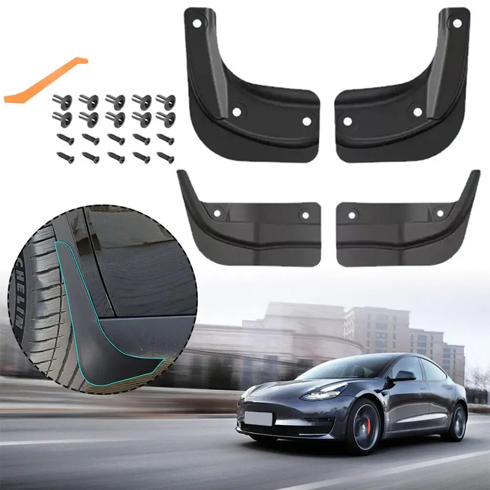 New Mud Guard Flaps For Tesla Model 3 Highland 2024 Rear Fender Protector